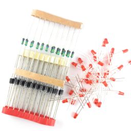 Combo pack of 10 pics 3mm Red Led, 10 pics 1N4007 Diode and 10 pics 270K Resistors for 220V AC Indicator light Electronic Components Electronic Hobby Kit-image-49