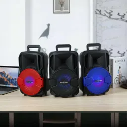 MZ M47VPB (KARAOKE PORTABLE SPEAKER) Thunder Dynamic Sound with 1 Wired Mic 10 W Bluetooth Party Speaker image 3