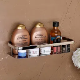 14x5 inch Multi-purpose Storage Shelf/Rack & Caddy Basket-Bathroom Accessories Stainless Steel Wall Shelf-image-32
