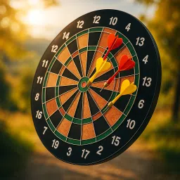 Magnetic Dart Game, Safe for Kids, 4 Darts Included, Multicolour 28 cm Dart Board-8