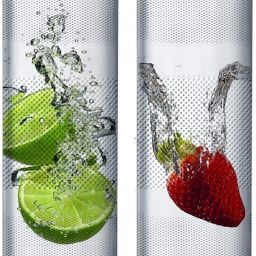 Glass Bottles With Black Plastic Lids - For Fridge, Juicing, Smoothies 750 ml 750 ml Bottle-1