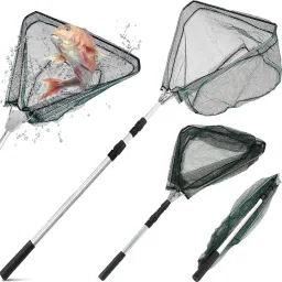 Telescopic Foldable Fishing Landing Net Aluminum Handle Ponds Carp Trout Aquarium Fish Net-image-51