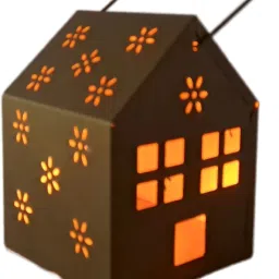 Shaurya Designs Golden Hut Shaped Tea Light Lantern Gold Iron Table Lantern-picture-15