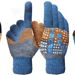Printed Winter Men Gloves-image-28