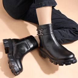 Smart Casual Side Buckle Detailed Boots For Women & Girls Boots For Women-image-31