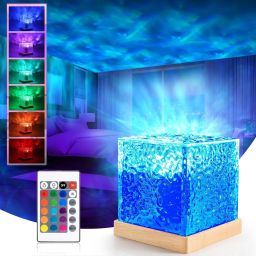 3D Ocean Wave Effect Night Light, 16 Colors USB with Touch Control, Romantic Night Lamp-11