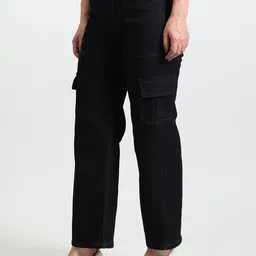 tyffyn Women Flared High Rise Black Jeans-picture-0