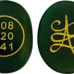 Zibu Coin Original Green Jade Crystal Stone for Good Luck Money and Prosperity Decorative Showpiece - 4 cm-image-7