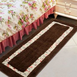 saral home Brown Cotton 55 x 16 Inches Hand Tufted Floor Runner-picture-47