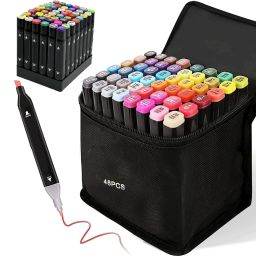 48 Pc Alcohol Markers Color Marker Colour Marker Pens for Drawing-picture-35
