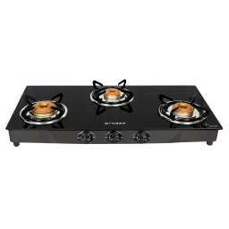 Faber Jumbo 3BB BK Toughened Glass Top 3 Burner Manual Gas Stove (Corrosion Resistance, Black)-picture-21