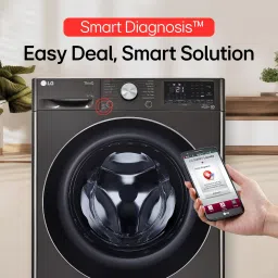 lg 12 kg Fully Automatic Front Load with In-built Heater Black image 3