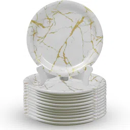 ariya Microwave Safe Plates – Lightweight Melamine Plates Set of 12 for Lunch Dinner Plate-picture-20