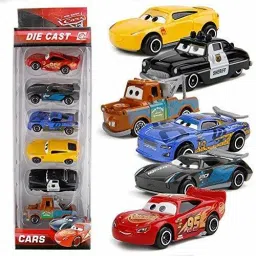 6 Pcs Cars Lighting McQueen Mater Diecast Model Vehicle-33