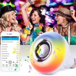 NEELTREDE Smart bluetooth musical led light speaker Music bulb bluetooth speaker with with Siri Assistant Smart Speaker image 3