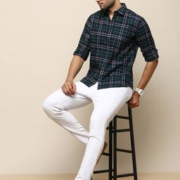 INVICTUS Sport Slim Fit Tartan Checked Twill Cotton Casual Shirt-picture-47