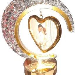 Crystal halfmoon hanging led shape frame for anniversary, valentine 15 inch Crystal halfmoon hanging led Frame-picture-14