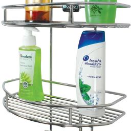 Stainless Steel Chrome Plated Bathroom and Kitchen Wall Hanging Storage Shelves Stainless Steel Wall Shelf-21