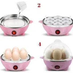 pratyaksh Electric Automatic Off 1 Layer Egg Boiler with Non Stick Frying pan Multipurpose Single Layer Handle Egg Boiler with Non Stick Fry pan Electric Egg Cooker image 2
