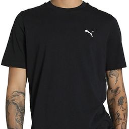 puma Men Solid Crew Neck Pure Cotton Black T-Shirt-picture-8