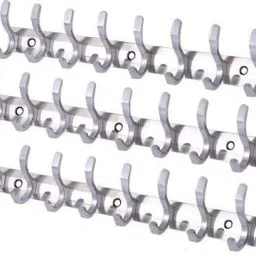 Stainless Steel 8 Pin S Cloth Hooks Hanger Hanging Key,Clothes,Towel (Pack Of 3) Door Hanger-27