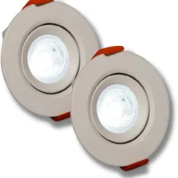 D'Mak 1 Watt LED COB/Spot Light/Button Light (Warm White) Round Driver Included pack of 2 Ceiling Light Ceiling Lamp-image-2