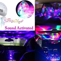 autobizarre Mini Disco DJ Lamp Light Multi-Color Sound Activated Music Controlled Sensor Lights USB Powered Car Fancy Lights image 2