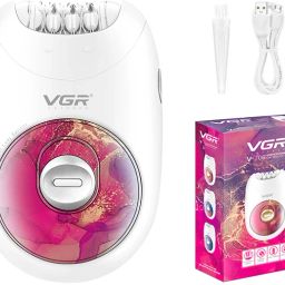 VGR V-706 Professional Women Epilator, 18 Tweezers for Legs, Underarms & Bikini area Cordless Epilator-image-43
