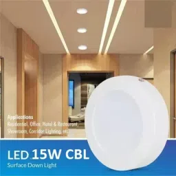 nightstar 15 Watt Round LED Ceiling Surface Panel Down Light Pack of 3 Recessed Ceiling Lamp image 3