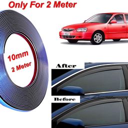 lakshmina enterprises LKM027 Car Side Chrome Beading roll For Car Exterior Strips Roll (10 mm 2 meter) Car Beading Roll For Window, Door, Bumper, Window Sill, Grill and Garnish Cover-picture-14