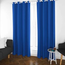 parda online Navy Blue Polyster Solid 9ft Blackout Eyelet Window/Door (1 Pc)-picture-39