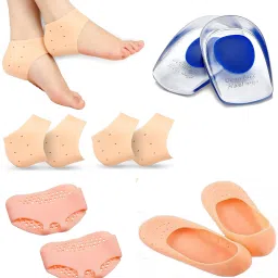 Silicon Heel Protector For Heel Pain Relief And Toe Protector (Reusable) Heel Support-image-90