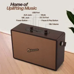 Melowave Wireless Portable Bluetooth Speaker with Mike-30 Hours of Playtime|Shockproof| 20 W Bluetooth Home Audio Speaker image 3