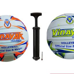 RVK machine orange +green vollyball with ,Air pump Volleyball - Size: 5-picture-27