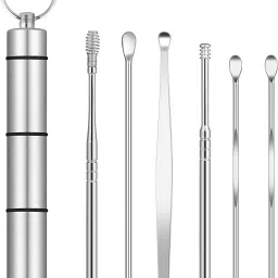 Premium 6 in 1 Ear Wax Cleaner Set, Ear Wax Remover Stainless Steel Tool kit-17
