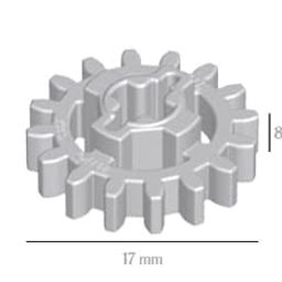 Yellow Tommy Technic 16 Tooth Gear, Compatible with Standard Building Blocks & Lego-Kits, Power Functions 94925 (Pack of 4) image 2