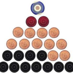 Wooden Carrom Coins with 1 Striker Carrom Pawns-5