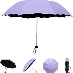 Travel Compact Magic Umbrella 3 Fold for Girls,Women for UV & Rain (Multicolor) Umbrella-image-39