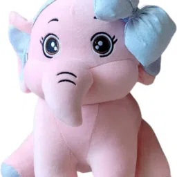 Elephant with Bow Super Soft Toy ( 45 cm - 1 Single Piece) - 45 cm-picture-7