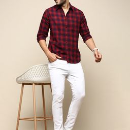 INVICTUS Sport Slim Fit Tartan Checked Cotton Casual Shirt-picture-21
