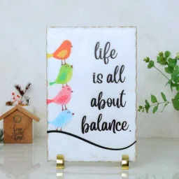 posh n plush Life Is All About Balance Marble Multicolour Marble Showpiece-picture-27