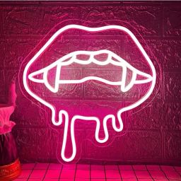 wall mitra Halloween Lips Neon Light for Wall Decor Smart Bulb-24