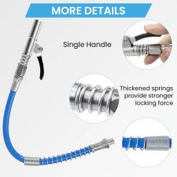 hasthip Gun Coupler Quick Lock and Release Grease with 12 Flex H Manual Sprayer image 3