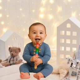 bright bells color baby ring joyful soft Rattle-image-27