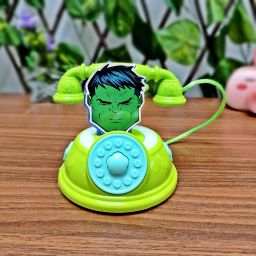 Retro Landline Telephone Musical Phone Toy for Kids with Light and Sound-Green-25