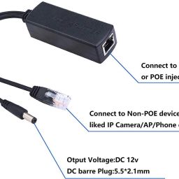 ULTRABYTES PoE Splitter Power Over Ethernet Adapter Active 48V to12V for IP Camera IP Phone Wired Ethernet Lan Adapter compatible with Windows image 3
