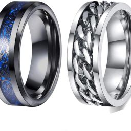 Valentine Gift Jewellery Alloy Silver Plated Ring Set-image-29
