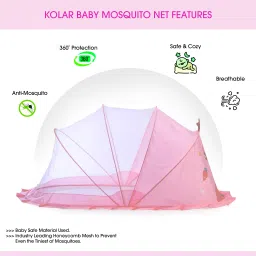 kolar Polyester Infants Washable Bunny Print Bottomless Net for Infants (0-24 Months) Safe & Easy Sleep Solution Mosquito Net image 3