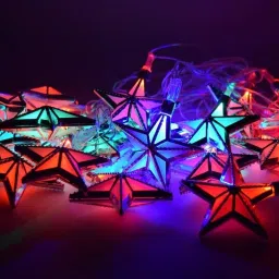 16 LEDs 3.18 m Multicolor Flickering Star Rice Lights-28