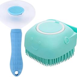 Dog Hair Brush Combo - Pet Hair Brush Combo - Dog Bath Brush Combo Slicker Brushes forDog & Cat-46